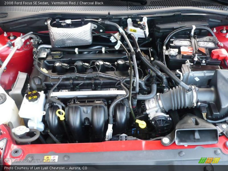 Vermillion Red / Charcoal Black 2008 Ford Focus SE Sedan