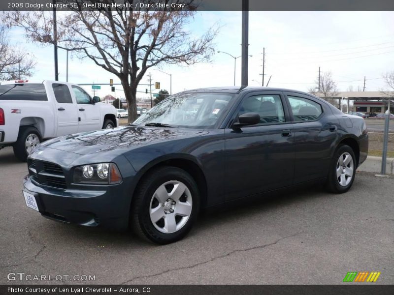 Steel Blue Metallic / Dark Slate Gray 2008 Dodge Charger SE