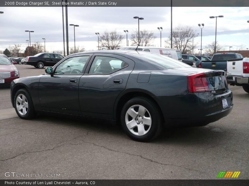Steel Blue Metallic / Dark Slate Gray 2008 Dodge Charger SE