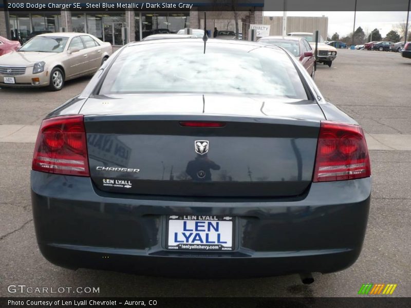 Steel Blue Metallic / Dark Slate Gray 2008 Dodge Charger SE