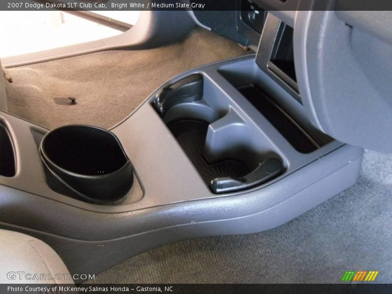 Bright White / Medium Slate Gray 2007 Dodge Dakota SLT Club Cab