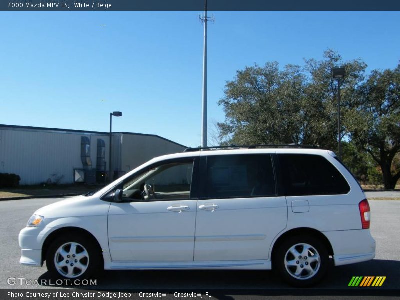 White / Beige 2000 Mazda MPV ES