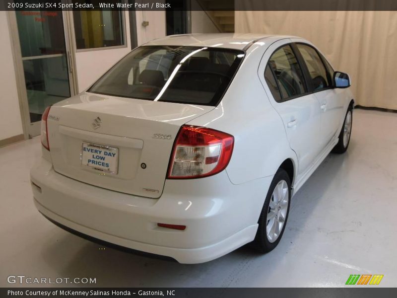 White Water Pearl / Black 2009 Suzuki SX4 Sport Sedan