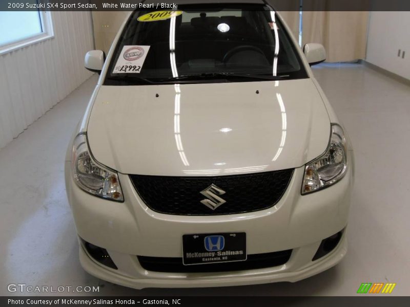 White Water Pearl / Black 2009 Suzuki SX4 Sport Sedan
