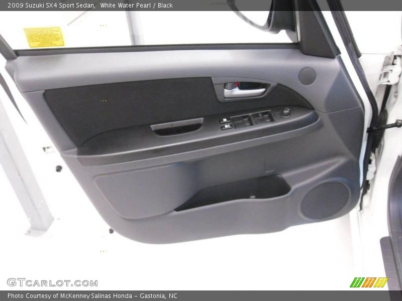 White Water Pearl / Black 2009 Suzuki SX4 Sport Sedan