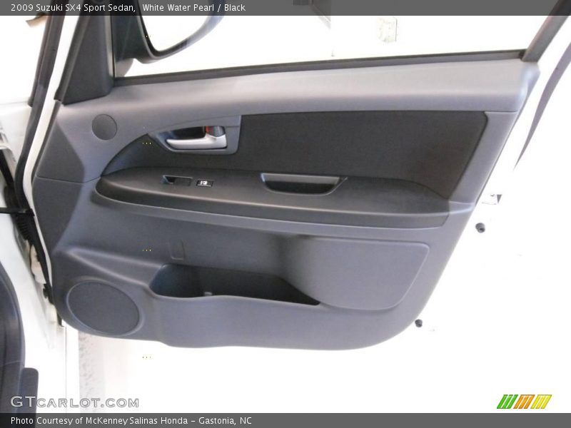 White Water Pearl / Black 2009 Suzuki SX4 Sport Sedan