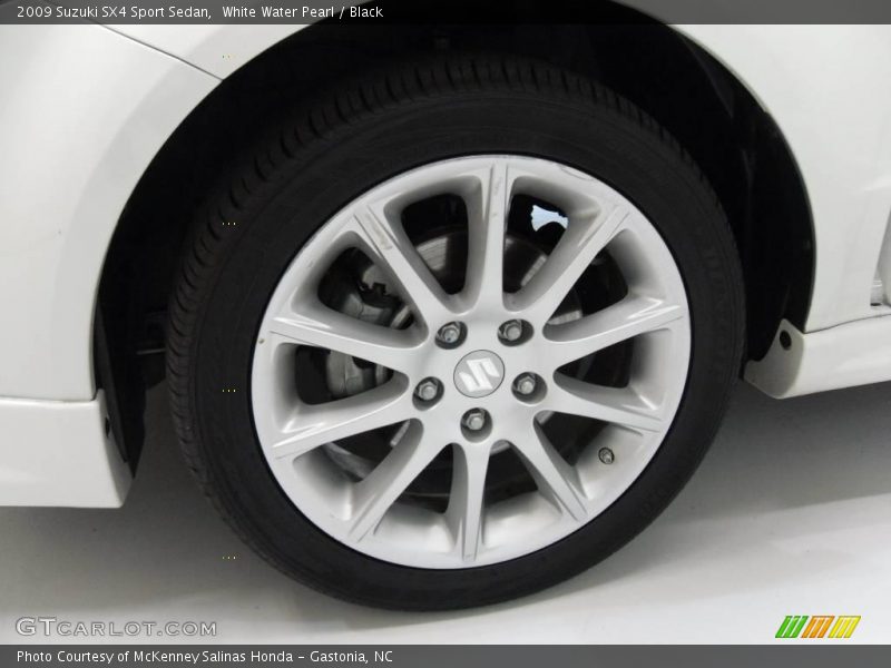 White Water Pearl / Black 2009 Suzuki SX4 Sport Sedan