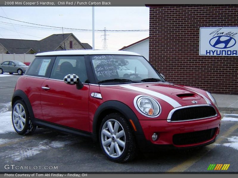 Chili Red / Punch Carbon Black 2008 Mini Cooper S Hardtop