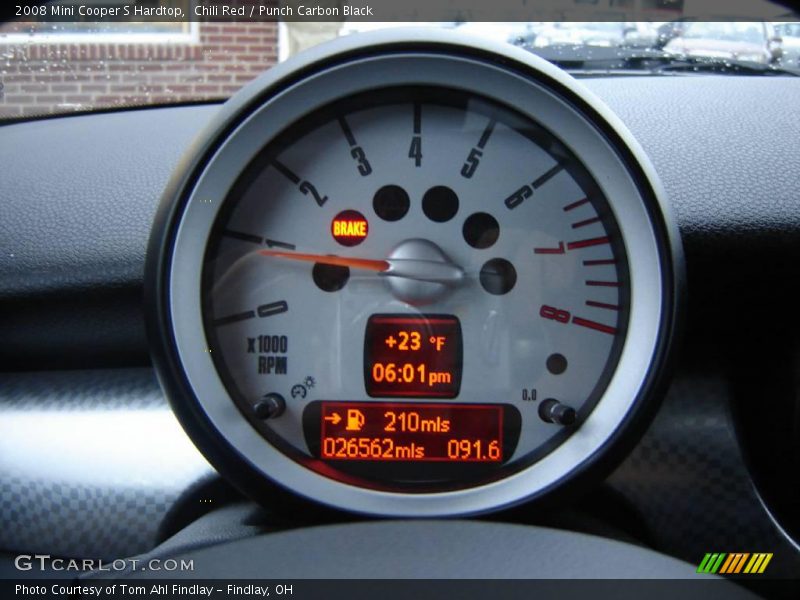 Chili Red / Punch Carbon Black 2008 Mini Cooper S Hardtop