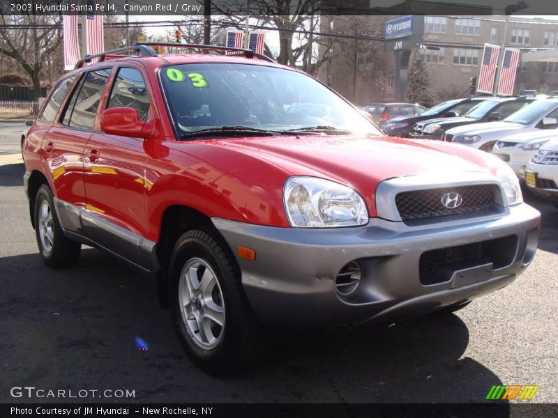 Canyon Red / Gray 2003 Hyundai Santa Fe I4