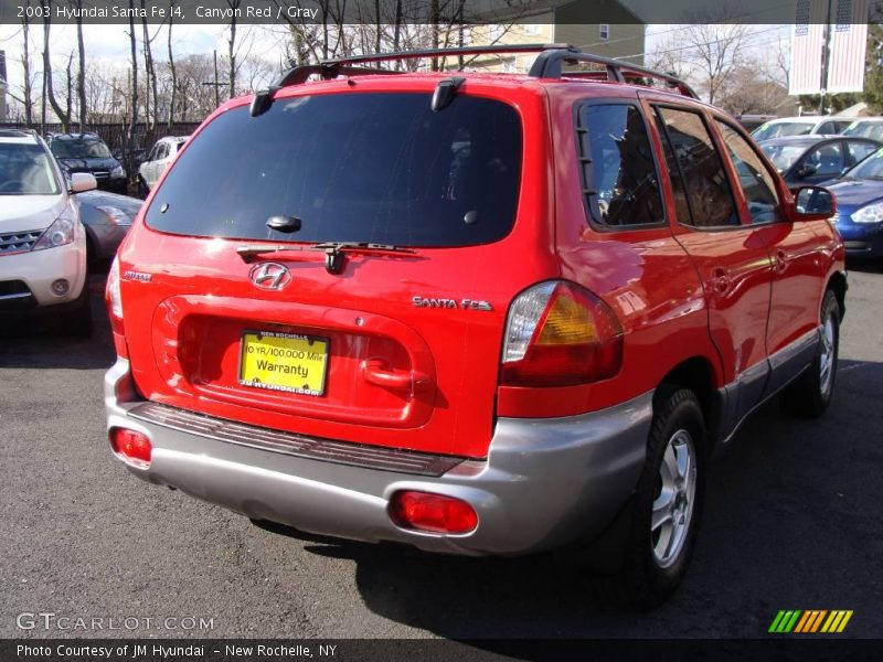 Canyon Red / Gray 2003 Hyundai Santa Fe I4