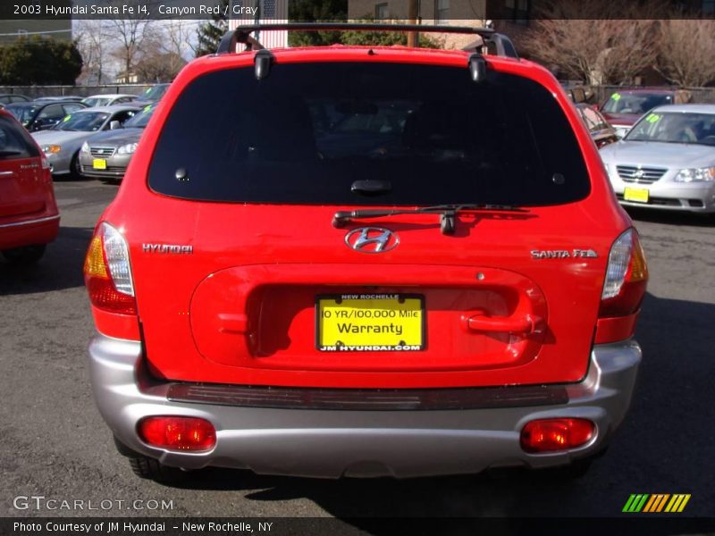 Canyon Red / Gray 2003 Hyundai Santa Fe I4