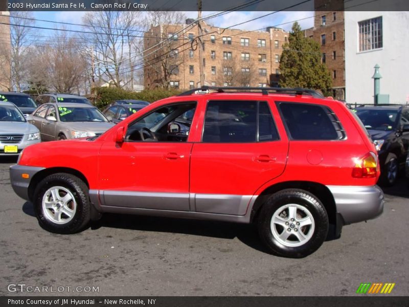 Canyon Red / Gray 2003 Hyundai Santa Fe I4