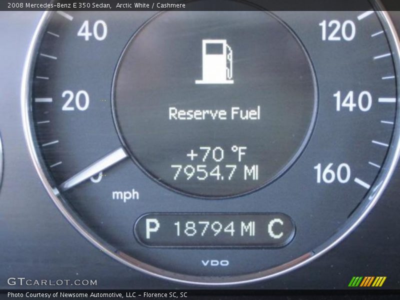 Arctic White / Cashmere 2008 Mercedes-Benz E 350 Sedan