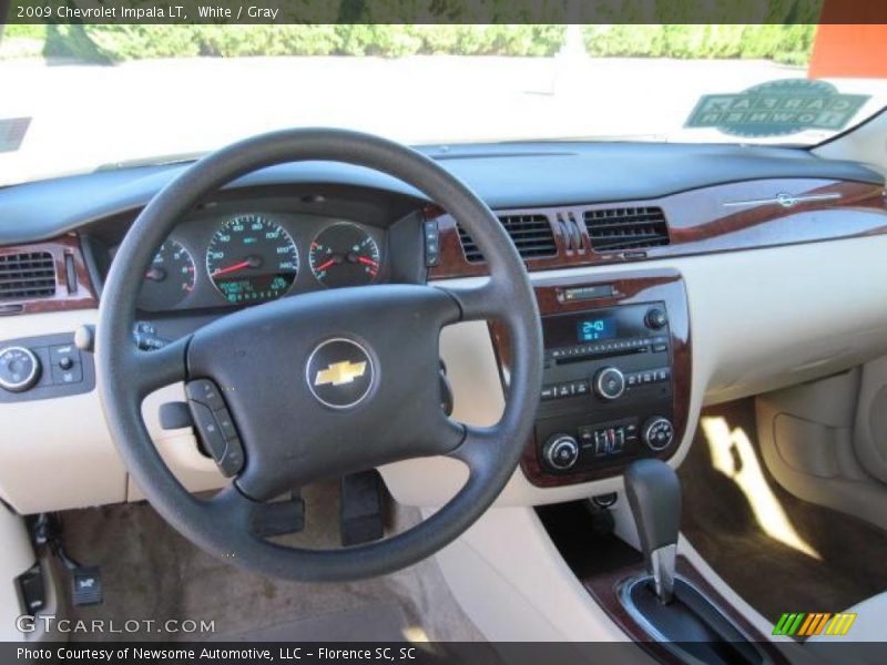 White / Gray 2009 Chevrolet Impala LT