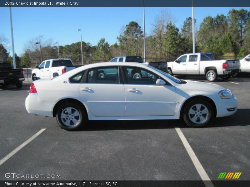 White / Gray 2009 Chevrolet Impala LT
