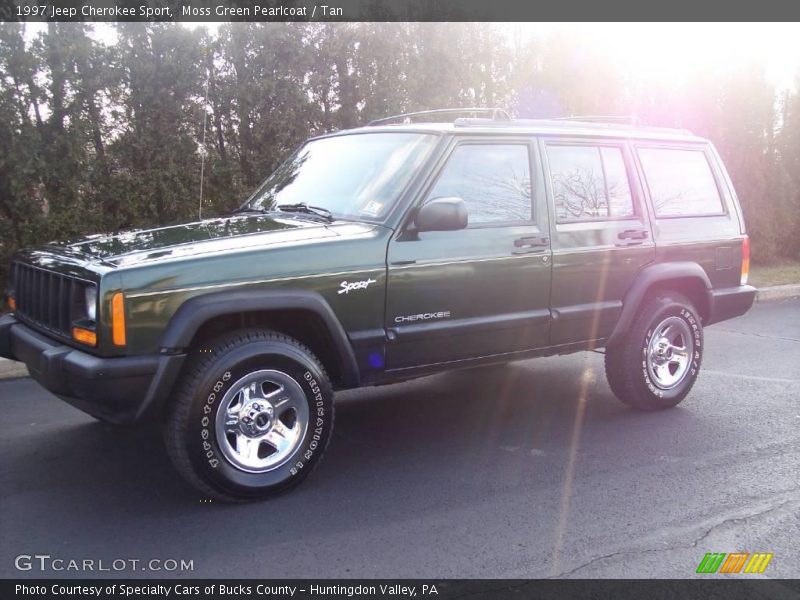 Moss Green Pearlcoat / Tan 1997 Jeep Cherokee Sport