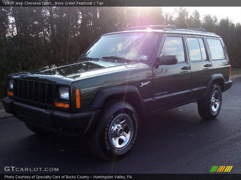 Moss Green Pearlcoat / Tan 1997 Jeep Cherokee Sport