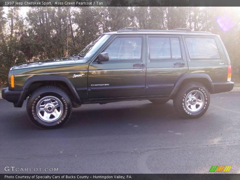 Moss Green Pearlcoat / Tan 1997 Jeep Cherokee Sport