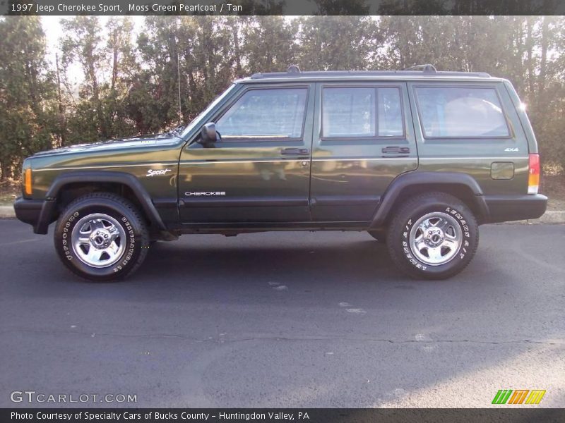 Moss Green Pearlcoat / Tan 1997 Jeep Cherokee Sport