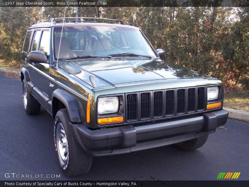 Moss Green Pearlcoat / Tan 1997 Jeep Cherokee Sport