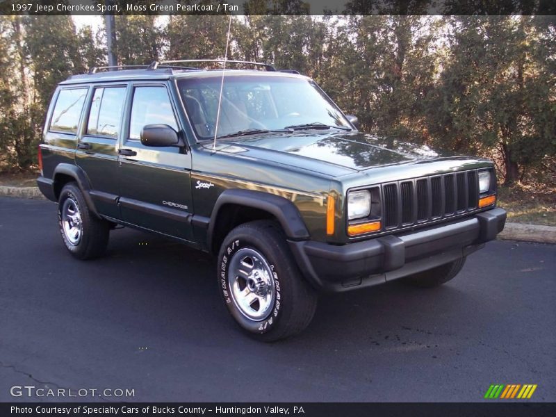 Moss Green Pearlcoat / Tan 1997 Jeep Cherokee Sport
