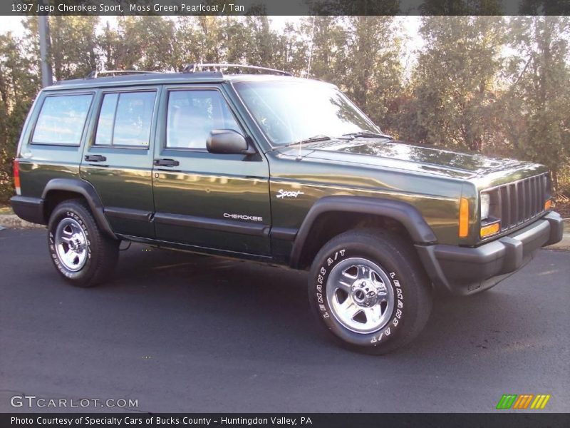 Moss Green Pearlcoat / Tan 1997 Jeep Cherokee Sport