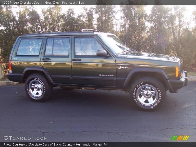 Moss Green Pearlcoat / Tan 1997 Jeep Cherokee Sport