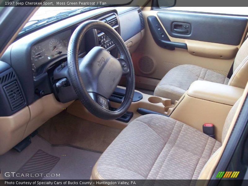 Moss Green Pearlcoat / Tan 1997 Jeep Cherokee Sport