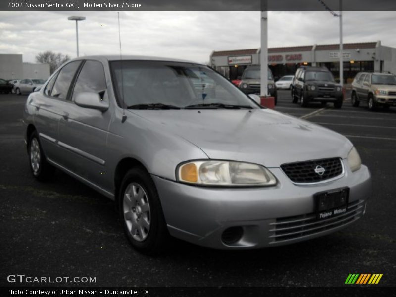 Molten Silver / Stone 2002 Nissan Sentra GXE