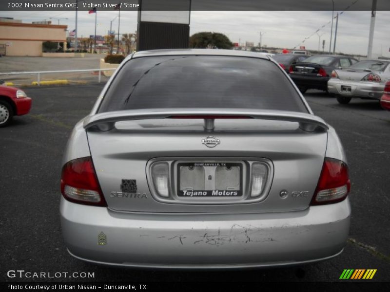 Molten Silver / Stone 2002 Nissan Sentra GXE