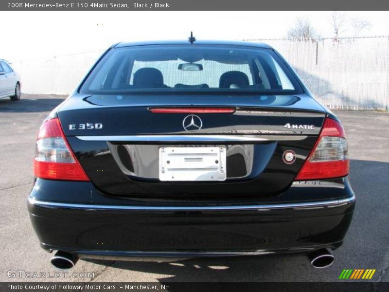 Black / Black 2008 Mercedes-Benz E 350 4Matic Sedan