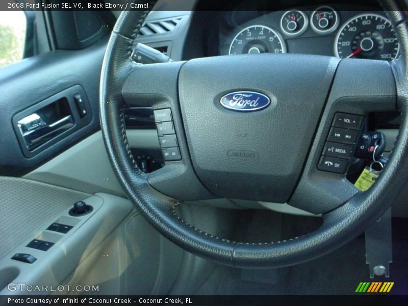 Black Ebony / Camel 2008 Ford Fusion SEL V6