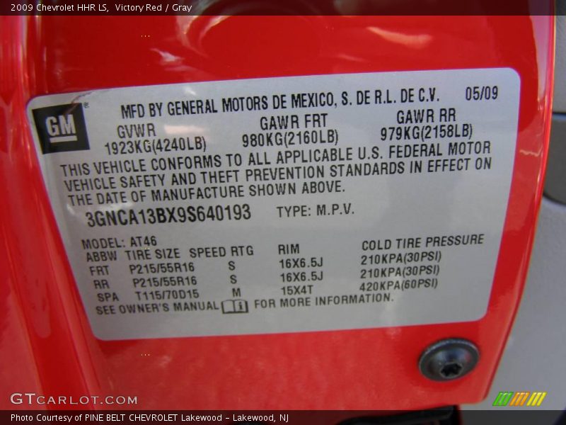 Victory Red / Gray 2009 Chevrolet HHR LS