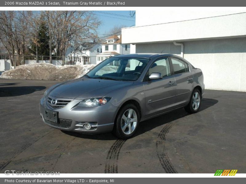Titanium Gray Metallic / Black/Red 2006 Mazda MAZDA3 s Sedan