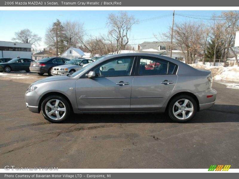 Titanium Gray Metallic / Black/Red 2006 Mazda MAZDA3 s Sedan
