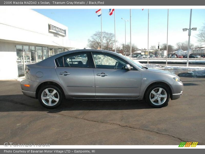 Titanium Gray Metallic / Black/Red 2006 Mazda MAZDA3 s Sedan