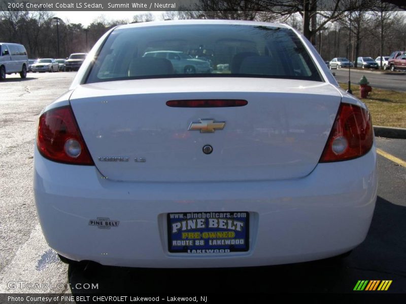 Summit White / Neutral 2006 Chevrolet Cobalt LS Sedan