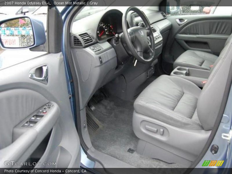 Ocean Mist Metallic / Gray 2007 Honda Odyssey EX-L