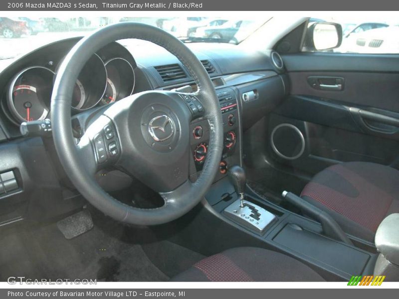 Titanium Gray Metallic / Black/Red 2006 Mazda MAZDA3 s Sedan
