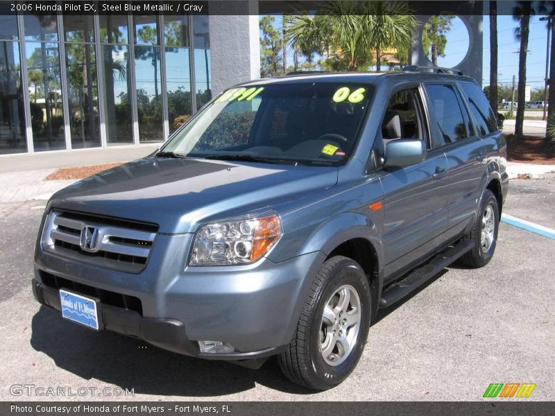 Steel Blue Metallic / Gray 2006 Honda Pilot EX