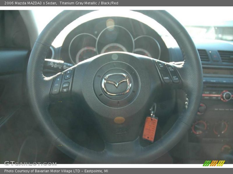 Titanium Gray Metallic / Black/Red 2006 Mazda MAZDA3 s Sedan