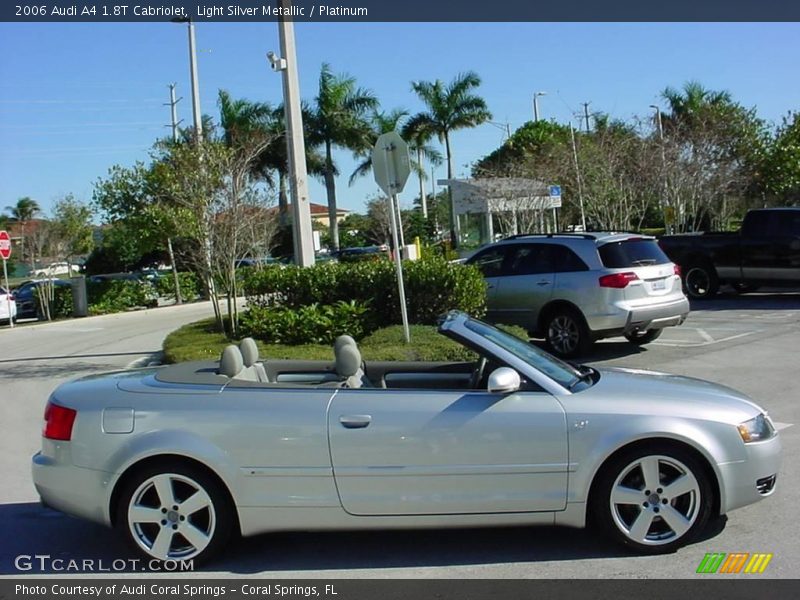 Light Silver Metallic / Platinum 2006 Audi A4 1.8T Cabriolet