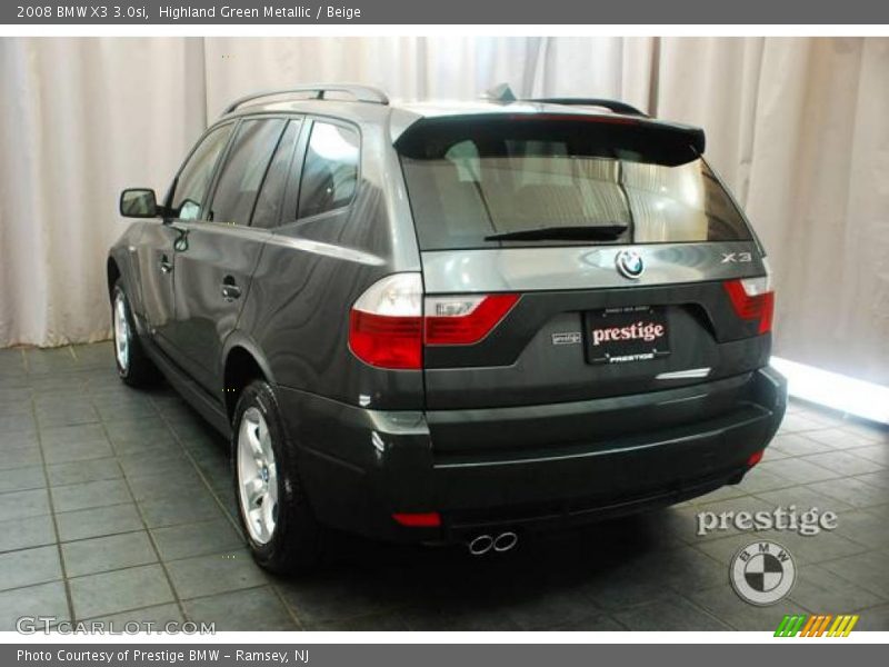 Highland Green Metallic / Beige 2008 BMW X3 3.0si