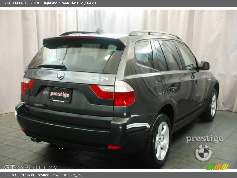 Highland Green Metallic / Beige 2008 BMW X3 3.0si