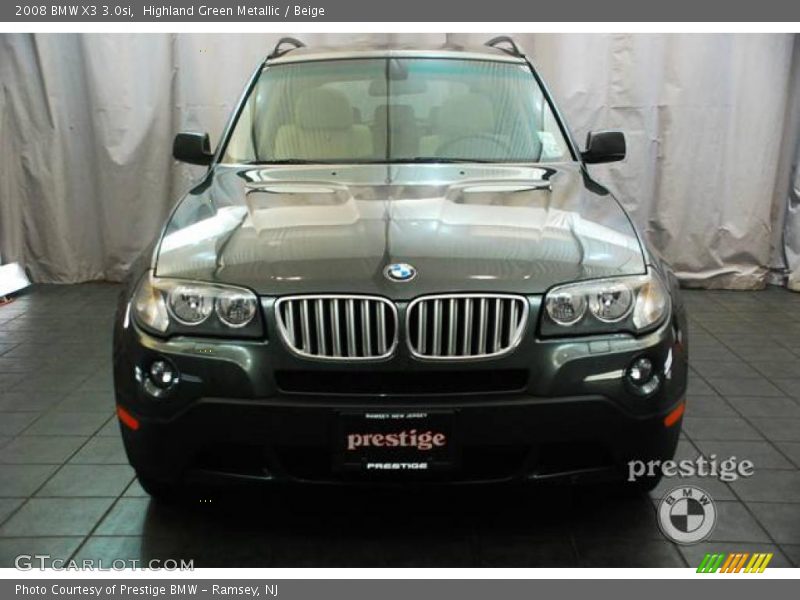Highland Green Metallic / Beige 2008 BMW X3 3.0si