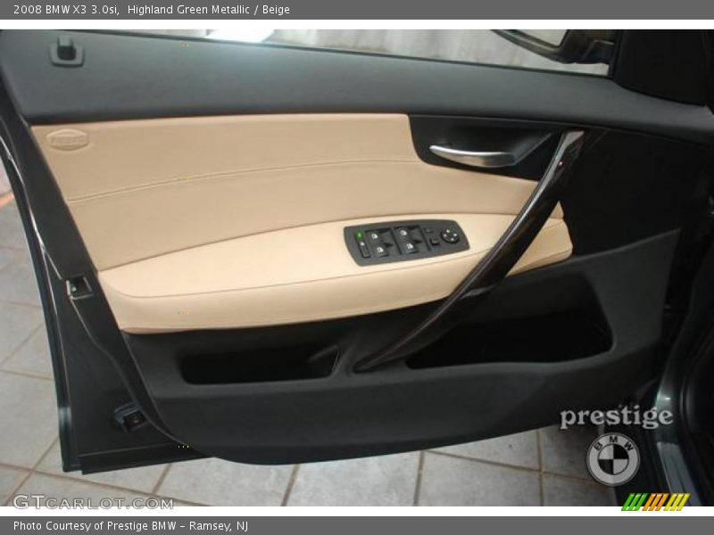 Highland Green Metallic / Beige 2008 BMW X3 3.0si