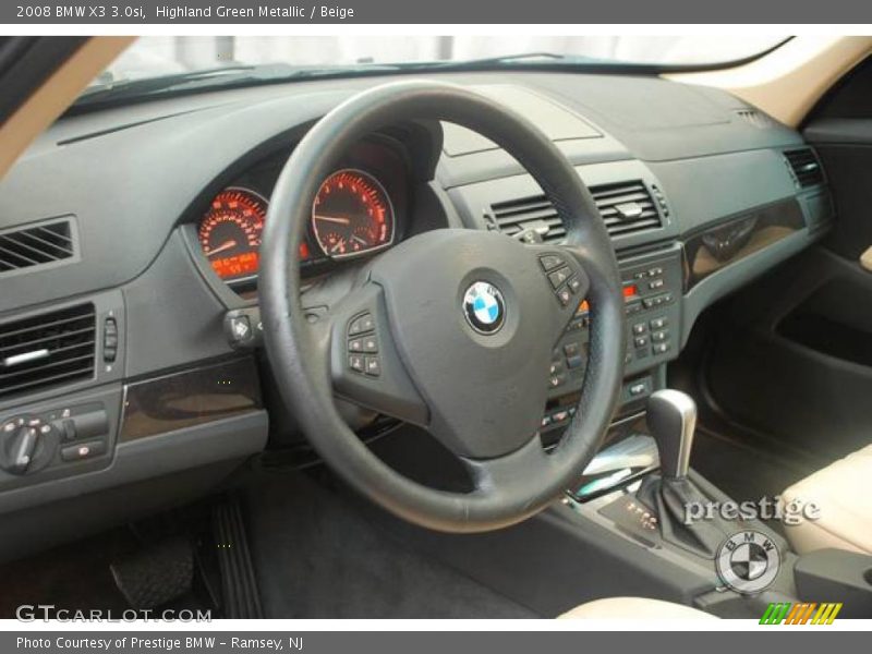 Highland Green Metallic / Beige 2008 BMW X3 3.0si