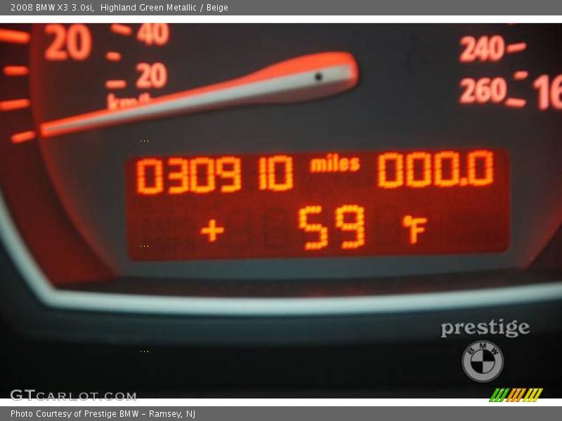Highland Green Metallic / Beige 2008 BMW X3 3.0si