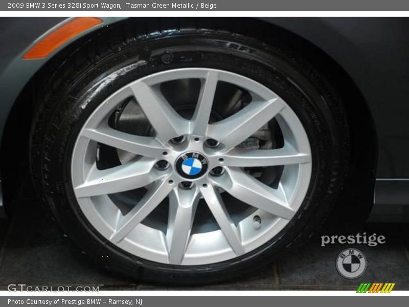 Tasman Green Metallic / Beige 2009 BMW 3 Series 328i Sport Wagon